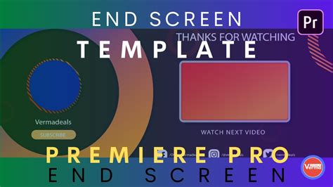 The project is created in pr 2019 version. YouTube End Screen Template Free Download for Adobe ...
