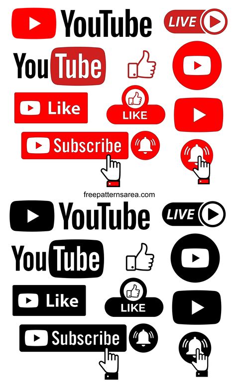 Download Free Youtube Logo Button And Icon Vector Designs