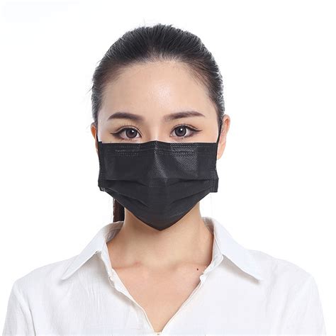 Eco Friendly Light Weight Black Face Mask Waterproof Breathable Face Mask