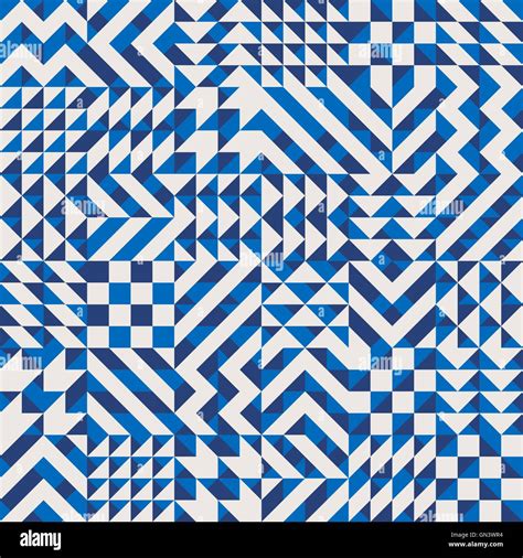 Vector Seamless Blue White Color Overlay Irregular Geometric Blocks