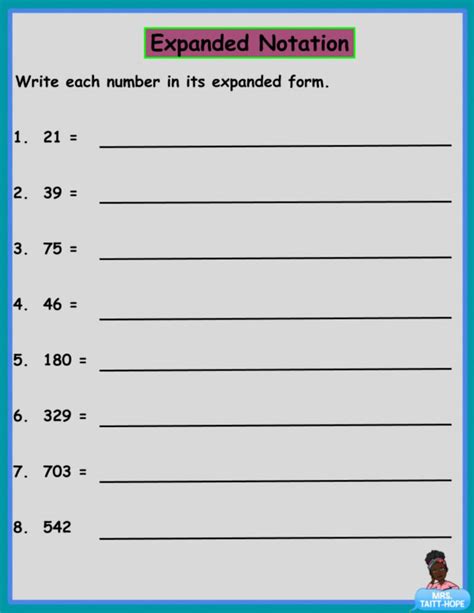 Expanded Notation Worksheets Printable Ronald Worksheets