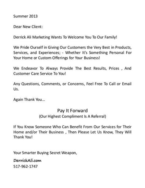 How To Write A Client Welcome Letter