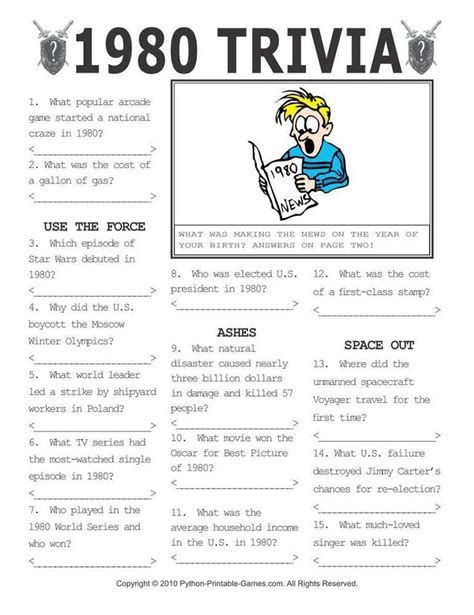 2000 Tv Trivia Questions And Answers Printable Printable Word Searches