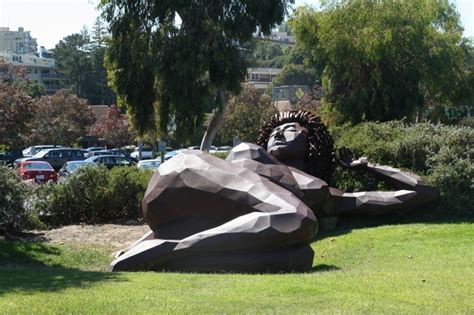 Sculpture Of Mt Tam The Sleeping Maiden At Bon Air Shopping Center In Greenbrae Marin