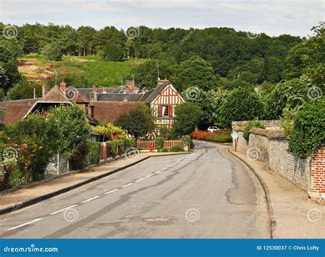 Village Street In Rural France Royalty Free Stock Photography Image
