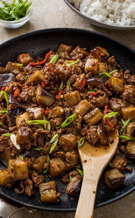 The tender beef melts in your mouth. Chinese-Style Beef and Eggplant: Tossing eggplant with soy ...