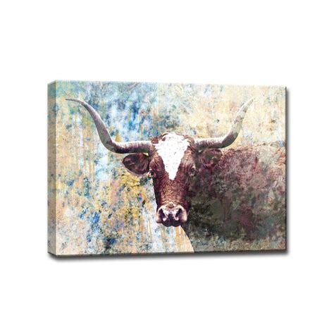 'Long Horns' Gallery Wrapped Canvas Art | Wall canvas, Canvas wall art, Canvas wall decor