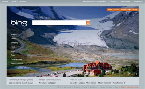 Athabasca Glacier Featured On Bing Homepage Jasper