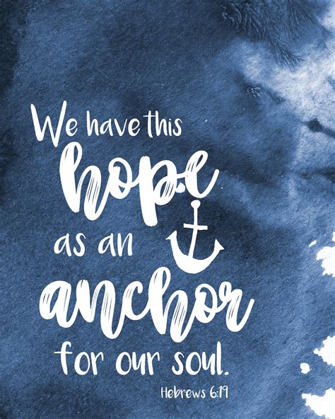 Anchor For Your Soul Hebrews 619 Bible Verse Printable Etsy
