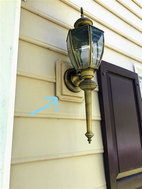 Replacing outdoor lights, need new... siding thingy? : HomeImprovement