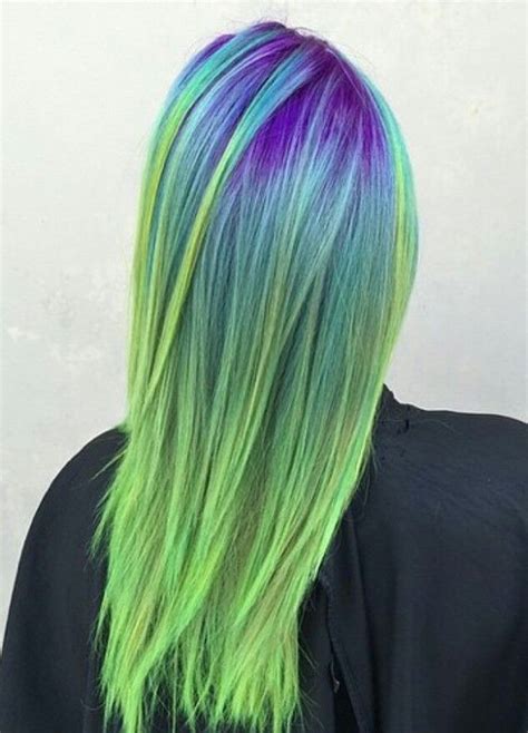 Purple Green Ombre Dyed Hair Pingbot Dyed Hair