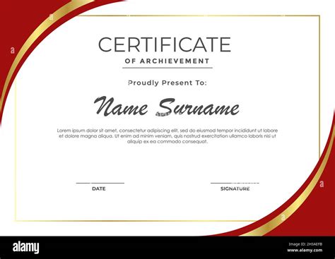 Elegant Red And Gold Certificate Template Appreciation For Business