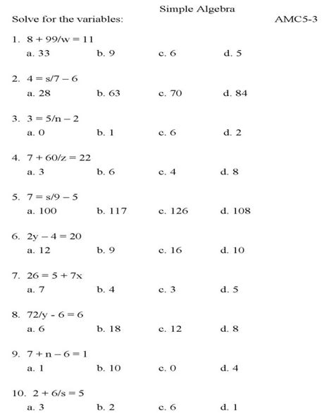 Printable College Math Worksheets Printable Worksheets 10 College