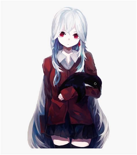 Female Red Eyes Female White Haired Anime Characters Mine Is White Hair