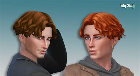 Cute Hair Scrunchies Long Hair For Men Sims 4