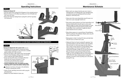 Mojack Ez Parts Diagram