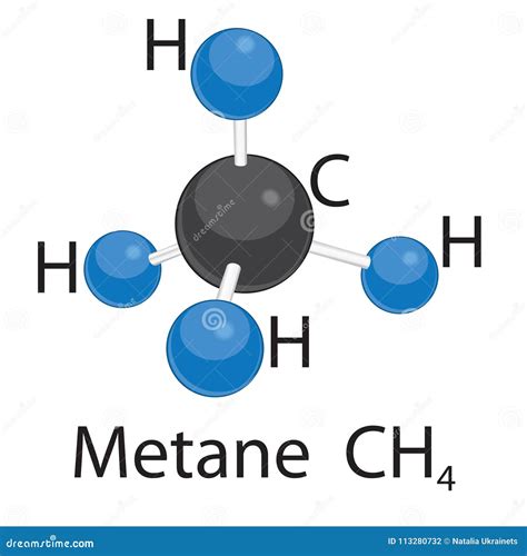 Methane Molecule Stock Vector Illustration Of Medical 113280732