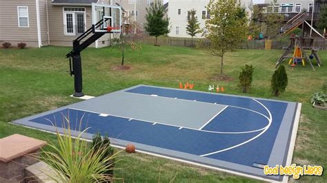 Backyard Basketball Half Court Size