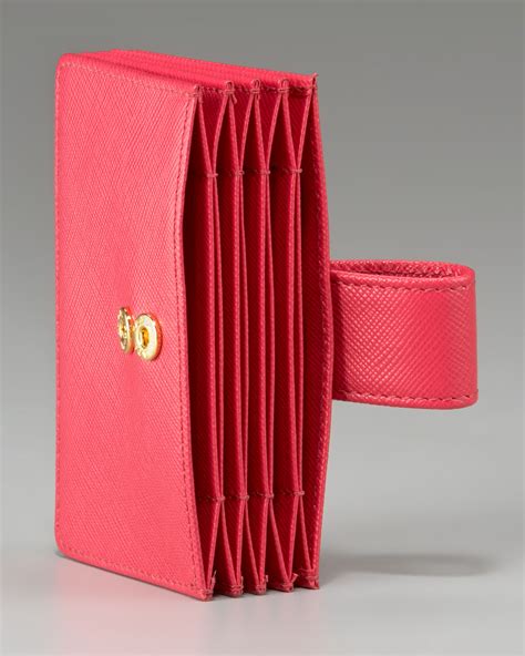 Maybe you would like to learn more about one of these? Prada Saffiano Leather Accordion Card Case in Pink - Lyst