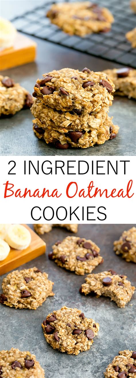 2 Ingredient Banana Oatmeal Cookies Kirbies Cravings