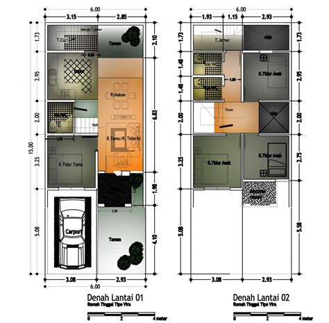 Konsep terbaik denah rumah minimalis 2 lantai modern di tahun. Gambar Denah Rumah Minimalis Ukuran 6x10 Terbaru 2 lantai ...