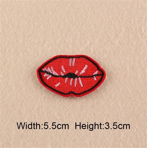 10 Pcslot Exquisite Lip Embroidered Iron On Patches Sexy Charm For