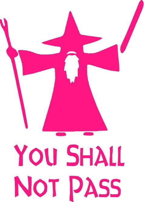 Gandalf You Shall Not Pass Decal Sticker Funny Vinyl Car