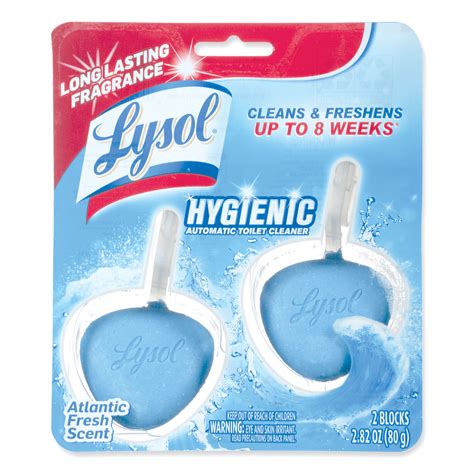 lysol brand hygienic automatic toilet bowl cleaner atlantic fresh 2 pack