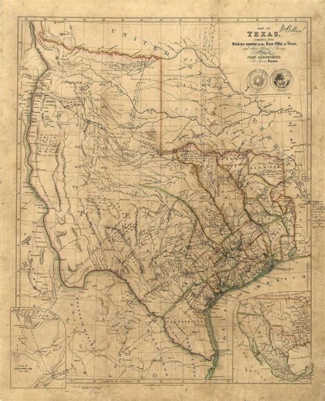 1830 First Edition Of The Austin Map Of Texas The Map Of Texas I