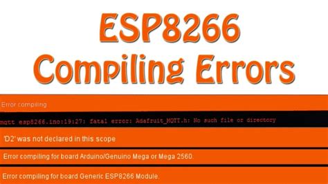 Common Compiling Errors In Generic Esp8266 Or Nodemcu Board Esp8266