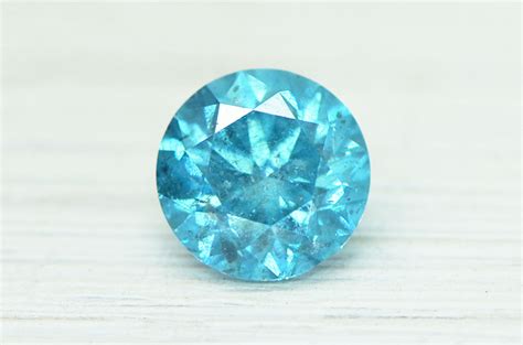 Blue Diamond Natural Loose Fancy Color Si2 Round Enhanced Certified 1