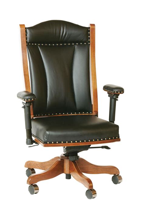 Browse leather desk chairs for professional workspaces or home offices at bizchair. Office Desk Chair with Adjustable Arms in solid hardwood ...