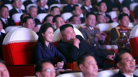 north korean leader kim jong un s wife makes first appearance in a year bbc news