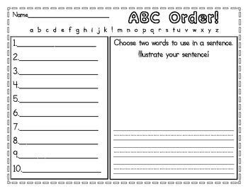 Each set of letters/words to be alphabetized are connected on the page to provide a visual. free abc order worksheet | School | Pinterest | Word work ...