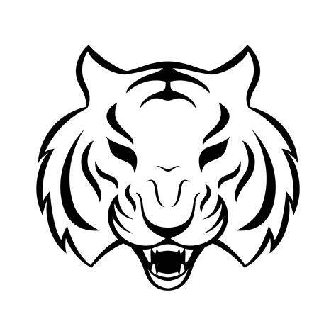 Tiger Icon Isolated On A White Background Tiger Logo Template Tattoo