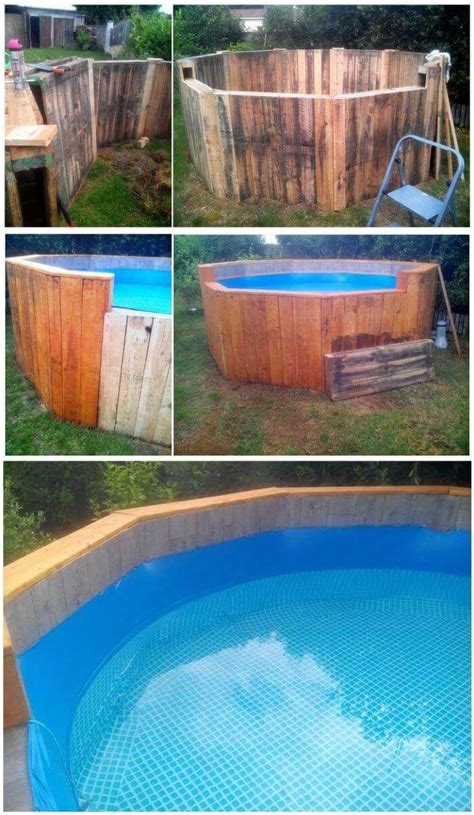 Free Of Cost Pallet Swimming Pool Easy Pallet Ideas