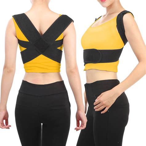 The strap should go from your upper back, under your armpits, and then around the shoulders. Unisex Posture Corrector