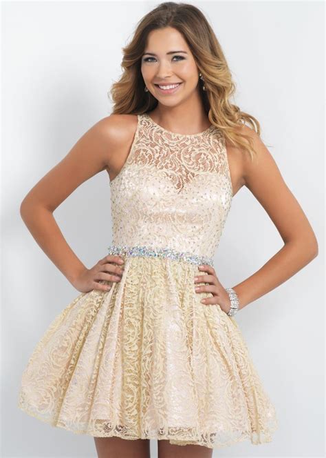 Sexy Champagne Lace Short Prom Dress Homecoming Party Dress Cocktail