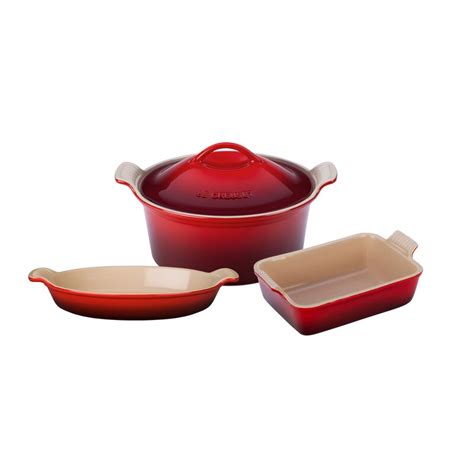 Browse the speciality bakeware shop and shop bakeware pans by colour and size. Le Creuset 4 Piece Stoneware Bakeware Set & Reviews | Wayfair