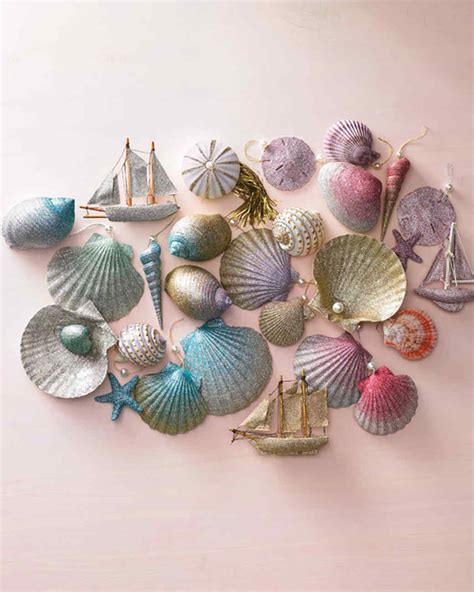 Ombre Glittered Seashell Ornaments And Video Martha Stewart