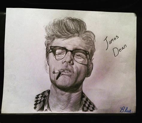 James Dean Drawing By Blue Jordan Pixels