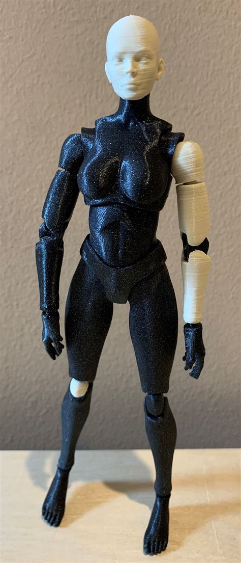 3d Printed Articulated Poseable Female Figure Made With Prusa I3 Mk3s