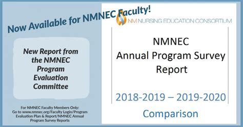 2019 2020 Nmnec Annual Program Survey Report Now Available For Nmnec
