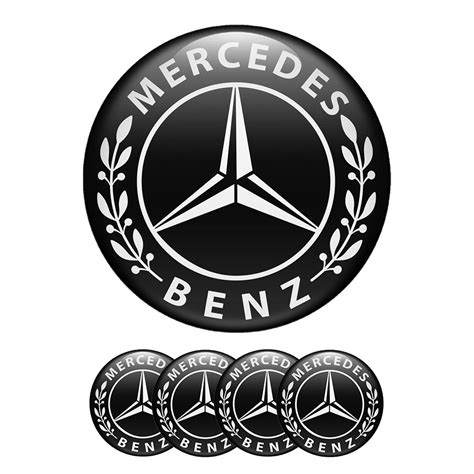 Mercedes Benz Domed Stickers Wheel Center Cap Wheel Emblems