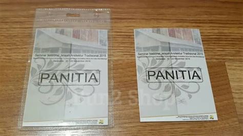 Id card di atas digunakan untuk panitia. Jual Cetak Kertas Panitia uk 10,5 x 15 / Kertas Name Tag ...