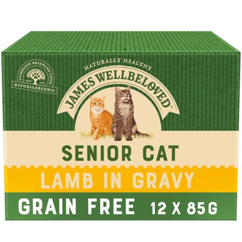 James Wellbeloved Grain Free Lamb Senior Cat Pouches From £1199