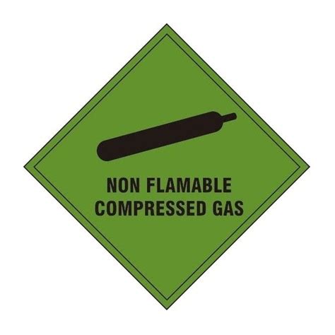 Non Flammable Compressed Gas SAV Label RSIS