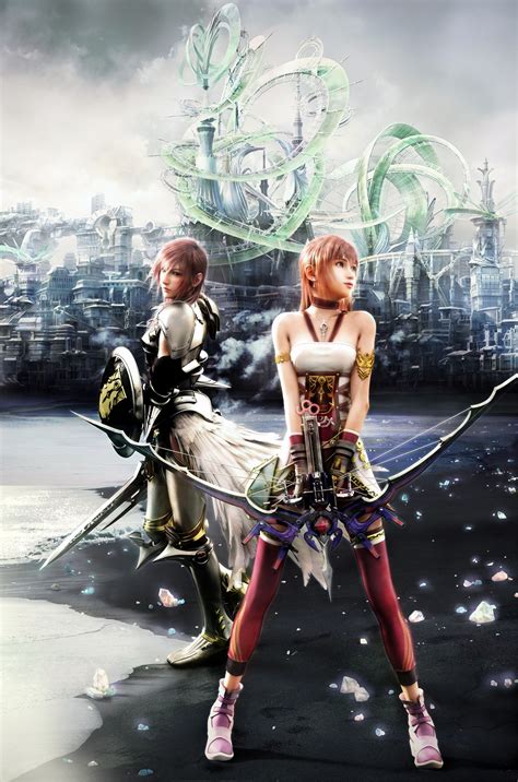 Masaüstü Claire Farron Serah Farron Final Fantasy XIII video oyunları kılıç kristal