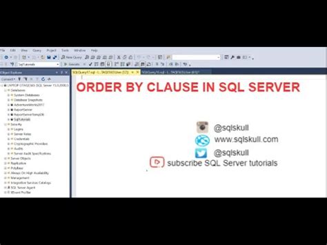 Order alphabetically sql code answer. Order BY Clause in SQL Server - YouTube