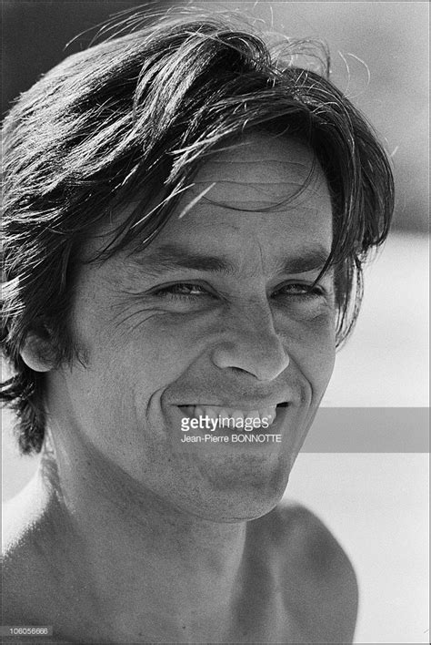 French Actor Alain Delon On The Set Of The Movie Traitement De Choc Directed By Alain Jessua In